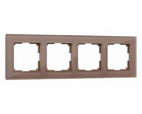 Рамка на 4 поста Werkel Favorit (латте, стекло) W0041142 Рамка на 4 поста Werkel Favorit (латте, стекло) W0041142