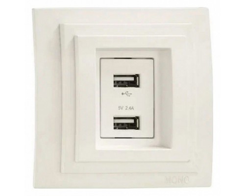 Розетка USB Mono Electric Larissa 103-171705-178 Розетка USB Mono Electric Larissa 103-171705-178