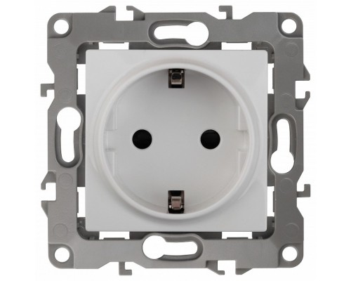 Розетка с заземлением, без рамки Эра Эра 12 12-2011-01