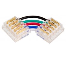 Соединитель лент угловой жесткий Wolta  WLS-5PIN-RGBW-12MM-L
