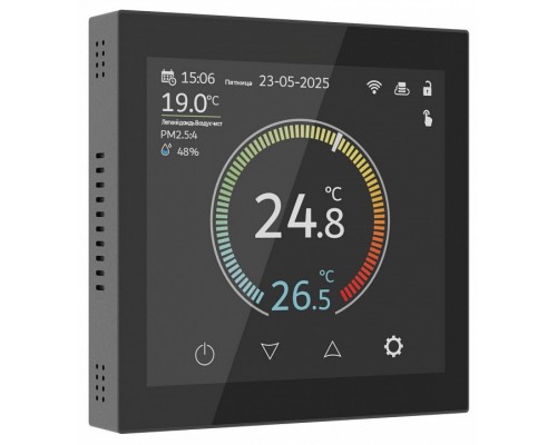 Терморегулятор электромеханический для теплого пола Werkel Сенсорные механизмы черные W1851108