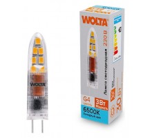 Лампа светодиодная Wolta  G4 3Вт 6500K WSTD-JC-220V3W6KG4-P