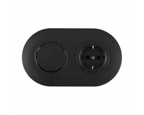 Блок с выключателями одноклавишными влагозащищенными Arte Milano SET08-2 SET08-2-40-1-30-1 black