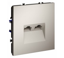Розетка двойная Ethernet RJ-45 без рамки Voltum S70 VLS060203
