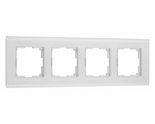 Рамка на 4 поста Werkel Senso (белый, стекло soft-touch) W0043101 Рамка на 4 поста Werkel Senso (белый, стекло soft-touch) W0043101