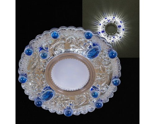 Встраиваемый светильник 14339-9.0-001LD MR16+LED3W WT+BL