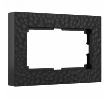 Рамка для двойной розетки Werkel Hammer черный W0082408