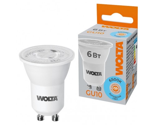 Лампа светодиодная Wolta  GU10 6Вт 6500K WSTD-JCDR-MR11-6W6KGU10-L