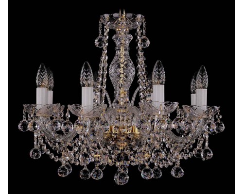 Подвесная люстра Bohemia Ivele Crystal 1411 1411/8/195/G/Balls Подвесная люстра Bohemia Ivele Crystal 1411 1411/8/195/G/Balls