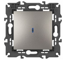 Выключатель одноклавишный с подсветкой без рамки Эра Эра Elegance 14-1102-16