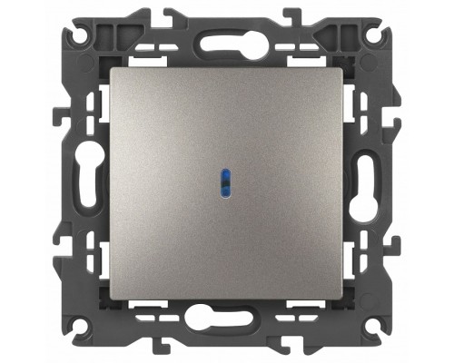 Выключатель одноклавишный с подсветкой без рамки Эра Эра Elegance 14-1102-16