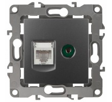 ТВ-розетка и розетка Ethernet RJ-45 без рамки Эра Эра 12 12-3110-12