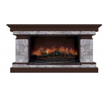 Комплект из электрокамина напольного и портала (143x45x80 см) Брайтон Марсель Rondo 86 БР000022