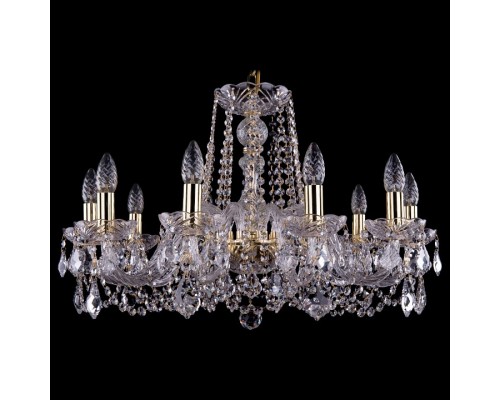Подвесная люстра Bohemia Ivele Crystal 1402 1402/10/240/G/Leafs Подвесная люстра Bohemia Ivele Crystal 1402 1402/10/240/G/Leafs