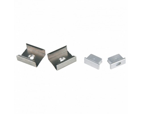 Набор заглушек и скоб для профиля Uniel UFE-N02 SILVER A POLYBAG UL-00000622 Набор заглушек и скоб для профиля Uniel UFE-N02 SILVER A POLYBAG UL-00000622