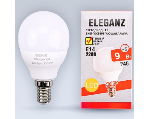 Лампа светодиодная Eleganz E14 9Вт 3000K EL-0083 Лампа светодиодная Eleganz E14 9Вт 3000K EL-0083