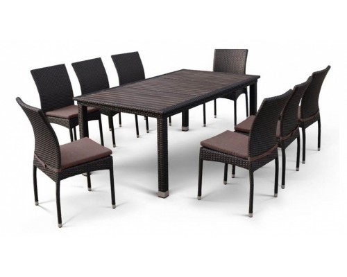 Набор уличный T347/Y380A-W53 Brown 8PCS Набор уличный T347/Y380A-W53 Brown 8PCS