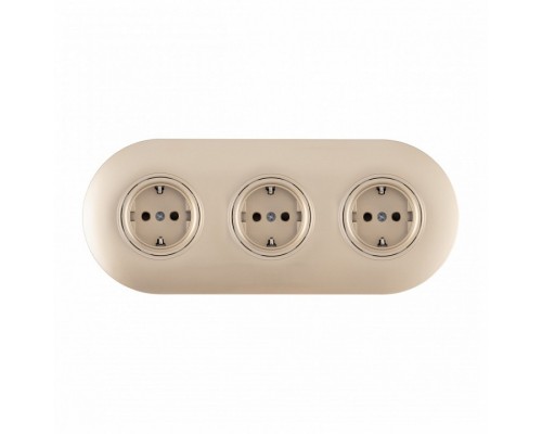 Розетка с заземлением и со шторкой Arte Milano SET08-3 SET08-3-40-1x3 shampan