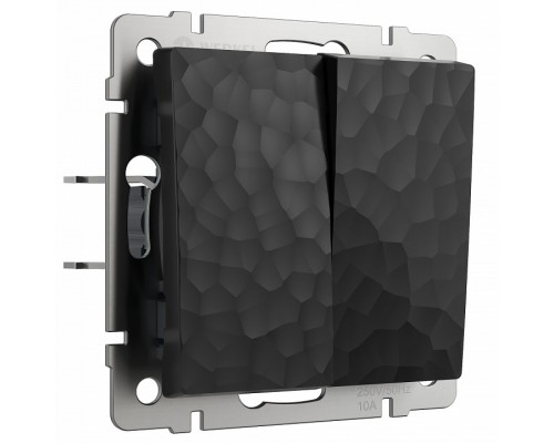 Выключатель двухклавишный без рамки Werkel Hammer W1220008 (черный) Выключатель двухклавишный без рамки Werkel Hammer W1220008 (черный)