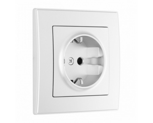 Розетка с заземлением и со шторкой Arte Milano SET06-1 SET06-1-40-1 silver