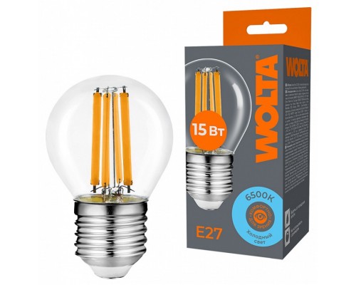 Лампа светодиодная Wolta  E27 15Вт 6500K WF-G45-15W6KE27