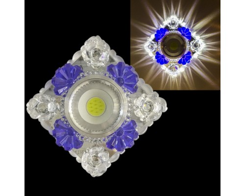 Встраиваемый светильник  42249-9.0-001PL MR16+LED3W CL/BL