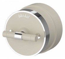 Выключатель одноклавишный с корпусом Werkel Vintage (слоновая кость матовый/хром) W5812055