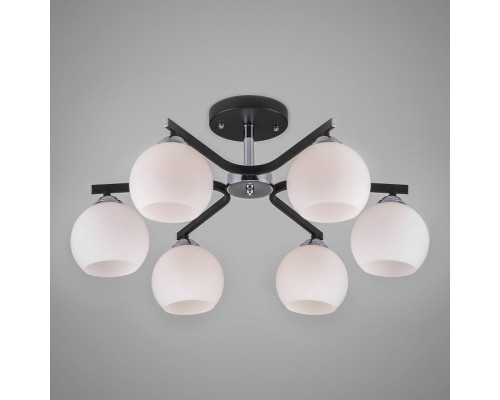 Люстра на штанге Eurosvet Blasco 30145/6 хром/венге Люстра на штанге Eurosvet Blasco 30145/6 хром/венге