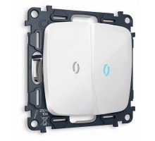 Выключатель проходной двухклавишный с подсветкой без рамки Ambrella Volt MO MO104040