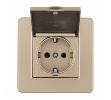 Розетка с заземлением и шторкой, с крышкой Arte Milano SET16-1 SET16-1-41-1 shampan