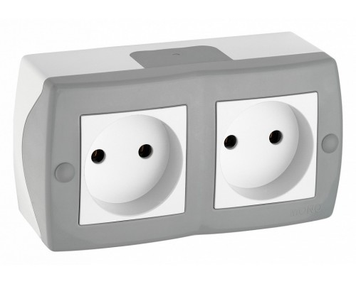 Блок с розетками без заземления Mono Electric Octans IP20 104-020006-121 Блок с розетками без заземления Mono Electric Octans IP20 104-020006-121