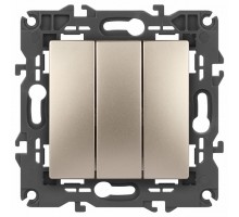 Выключатель трехклавишный без рамки Эра Эра Elegance 14-1107-04