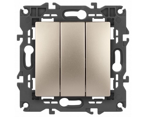 Выключатель трехклавишный без рамки Эра Эра Elegance 14-1107-04