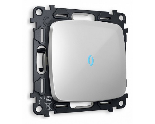 Выключатель проходной одноклавишный с подсветкой без рамки Ambrella Volt Quant MO402040