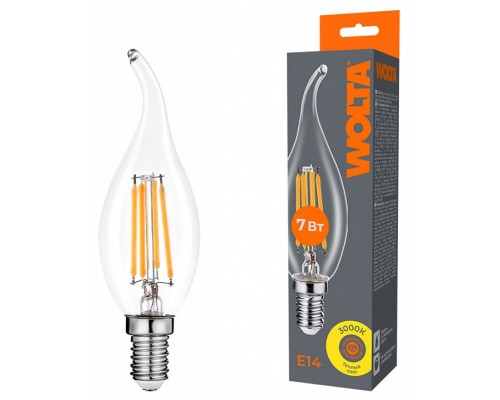 Лампа светодиодная Wolta  E14 7Вт 3000K WF-CT35-7W3KE14