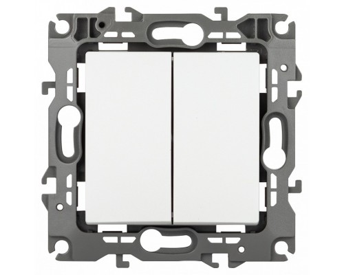 Переключатель двухклавишный без рамки Эра Эра 12 12-1106-01М