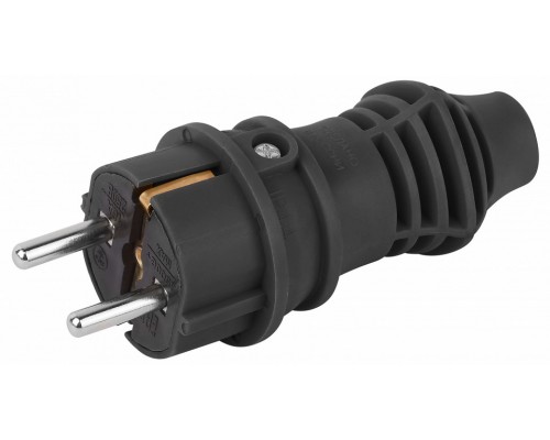 Вилка прямая с заземлением Эра  VX13-B-IP44