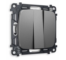 Выключатель трехклавишный без рамки Ambrella Volt Quant MO655010