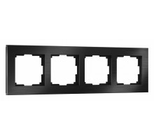 Рамка на 4 поста Werkel Aluminium (черный алюминий) W0041708