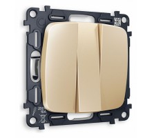 Выключатель трехклавишный без рамки Ambrella Volt Quant MO605010