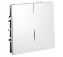 Выключатель проходной двухклавишный без рамки Voltum S70 VLS020302
