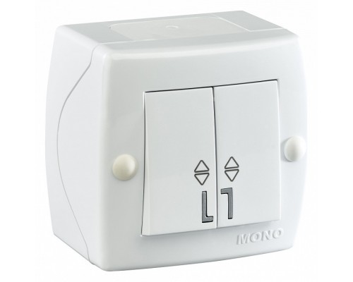 Выключатель проходной двухклавишный Mono Electric Octans IP20 104-010101-111 Выключатель проходной двухклавишный Mono Electric Octans IP20 104-010101-111