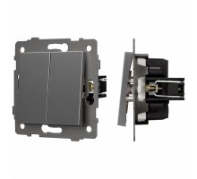 Выключатель двухклавишный без рамки Arlight SWT 049889