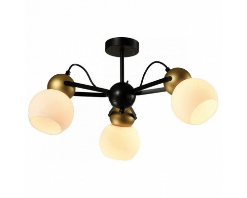 Люстра на штанге Imex Cleo MD.22438-3-S-BK+GD Люстра на штанге Imex Cleo MD.22438-3-S-BK+GD