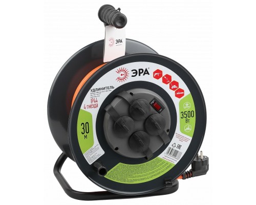 Удлинитель Эра  RMx-4es-3x1.5-30m-IP44