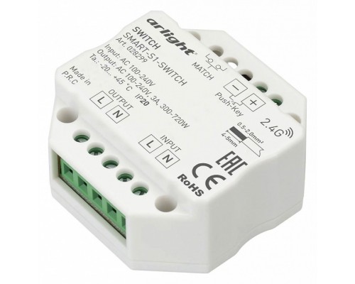 Контроллер-выключатель Wi-Fi для смартфонов и планшетов Arlight SMART 028299 Контроллер-выключатель Wi-Fi для смартфонов и планшетов Arlight SMART 028299