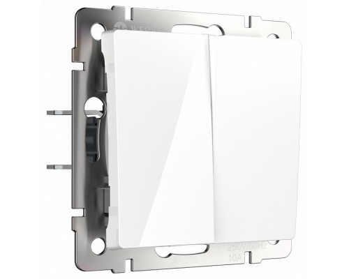 Выключатель двухклавишный без рамки Werkel W112 4 W1122001 Выключатель двухклавишный без рамки Werkel W112 4 W1122001