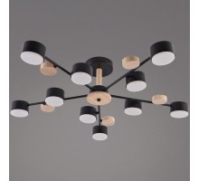 Люстра на штанге 03758 03758-0.3-10 BK+WOOD GX53