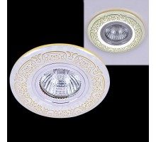 Встраиваемый светильник 09502-9.0-001MN MR16+LED3W WH/GD