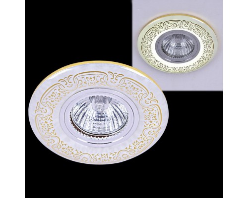 Встраиваемый светильник 09502-9.0-001MN MR16+LED3W WH/GD